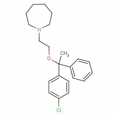 1H-azepine, 1-[2-[1-(4-chlorophenyl)-1-phenylethoxy]ethyl]hexahydro- Structure,64294-95-7Structure