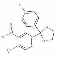 4-[2-(4-Fluorophenyl)-1,3-dioxolan-2-yl]-2-nitroaniline Structure,64420-30-0Structure