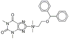 N-[2-(二苯基甲氧基)乙基]-2,3,6,7-四氢-N,N,1,3-四甲基-2,6-二氧代-1H-嘌呤-8-铵内盐结构式_64487-94-1结构式