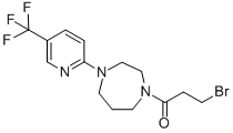 3-溴-1-(4-[5-(三氟甲基)吡啶-2-基]-1,4-二氮杂环庚烷-1-基)-1-丙酮结构式_646455-90-5结构式