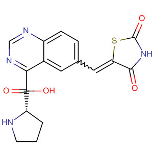 (S,e)-1-(6-((2,4-dioxothiazolidin-5-ylidene)methyl)quinazolin-4-yl)pyrrolidine-2-carboxylic acid Structure,648915-80-4Structure