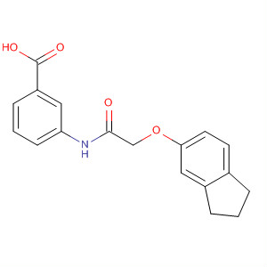 3-(2-(2,3-二氢-1H-茚-5-基氧基)乙酰氨基)苯甲酸结构式_649773-70-6结构式