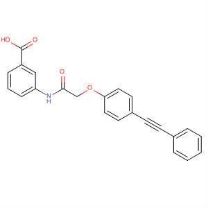 3-(2-(4-(2-苯基乙炔)苯氧基)乙酰氨基)苯甲酸结构式_649773-77-3结构式