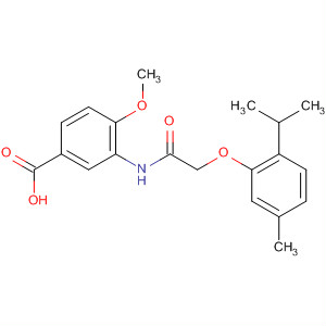 3-(2-(2-异丙基-5-甲基苯氧基)乙酰氨基)-4-甲氧基苯甲酸结构式_649773-92-2结构式