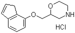 Morpholine, 2-[(1h-inden-7-yloxy)methyl]-, hydrochloride Structure,65043-22-3Structure