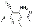 5-乙酰基-4-氨基-6-甲基-2-(甲基硫代)烟腈结构式_653587-91-8结构式