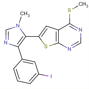 6-(4-(3-碘苯基)-1-甲基-1H-咪唑-5-基)-4-(甲基硫代)噻吩并[2,3-d]嘧啶结构式_655254-57-2结构式