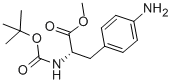 4-氨基-N-(叔丁氧基羰基)-L-苯基丙氨酸甲酯结构式_65615-90-9结构式