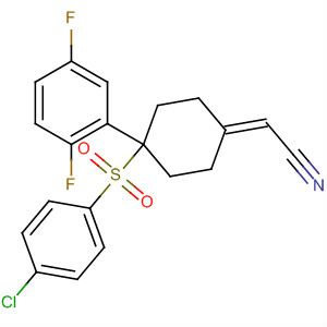 2-(4-(4-氯苯基磺酰基)-4-(2,5-二氟苯基)环己基)乙腈结构式_656810-84-3结构式