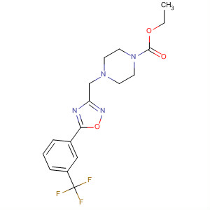 Ethyl 4-((5-(3-(trifluoromethyl)phenyl)-1,2,4-oxadiazol-3-yl)methyl)piperazine-1-carboxylate Structure,657423-75-1Structure