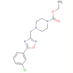 Ethyl 4-((5-(3-chlorophenyl)-1,2,4-oxadiazol-3-yl)methyl)piperazine-1-carboxylate Structure,657423-83-1Structure