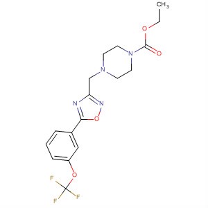 Ethyl 4-((5-(3-(trifluoromethoxy)phenyl)-1,2,4-oxadiazol-3-yl)methyl)piperazine-1-carboxylate Structure,657423-85-3Structure