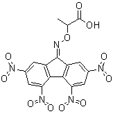 2-(2,4,5,7-Tetranitro-9-fluorenylideneaminooxy)propionic acid Structure,66069-40-7Structure