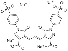 4-[3-[3-羧基-5-羟基-1-(4-磺苯基)-1H-吡唑-4-基]-2-亚丙烯基]-4,5-二氢-5-氧代-1-(4-结构式_66096-14-8结构式