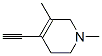 (9CI)-4-乙炔-1,2,3,6-四氢-1,5-二甲基-吡啶结构式_66284-73-9结构式