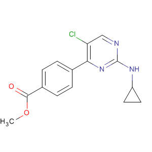 Methyl 4-(5-chloro-2-(cyclopropylamino)pyrimidin-4-yl)benzoate Structure,663611-66-3Structure