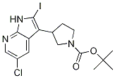 3-(5-氯-2-碘-1H-吡咯并[2,3-B]吡啶-3-基)-1-吡咯烷羧酸 1,1-二甲基乙酯结构式_664362-17-8结构式