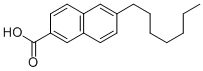 6-N-heptylnaphthalene-2-carboxylicacid Structure,66473-01-6Structure