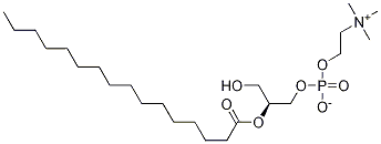 2-棕榈酰-sn-甘油-3-磷酰胆碱结构式_66757-27-5结构式