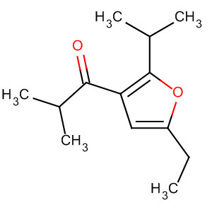 (9ci)-1-[5-乙基-2-(1-甲基乙基)-3-呋喃]-2-甲基-1-丙酮结构式_672932-73-9结构式