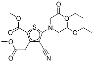 5-[Bis(2-ethoxy-2-oxoethyl)amino]-4-cyano-2-(methoxycarbonyl)-3-thiopheneacetic acid methyl ester Structure,674800-87-4Structure