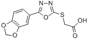 {[5-(1,3-Benzodioxol-5-yl)-1,3,4-oxadiazol-2-yl]thio}aceticacid Structure,67572-43-4Structure