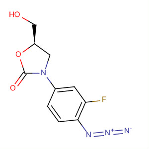 3-(4-叠氮基-3-氟-苯基)-5-羟基甲基-噁唑啉-2-酮结构式_677727-23-0结构式