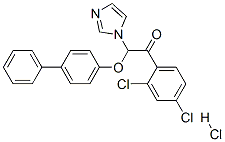 (9ci)-2-([1,1-联苯]-4-基氧基)-1-(2,4-二氯苯基)-2-(1H-咪唑-1-基)乙酮盐酸盐结构式_68042-34-2结构式