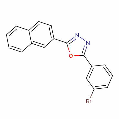 2-(3-Bromophenyl)-5-(2-naphthyl)-1,3,4-oxadiazole Structure,68047-41-6Structure