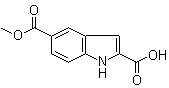 5-(Methoxycarbonyl)-1h-indole-2-carboxylic acid Structure,681288-76-6Structure