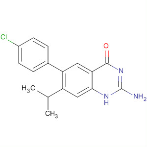 2-氨基-6-(4-氯苯基)-7-异丙基-3H-喹唑啉-4-酮结构式_681292-60-4结构式