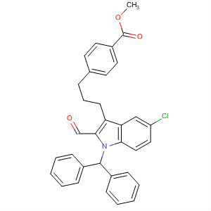 Methyl 4-{3-[5-chloro-1-(diphenylmethyl)-2-formyl-1h-indol-3-yl]propyl}benzoate Structure,683813-25-4Structure