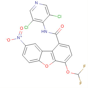 N-(3,5-二氯-吡啶-4-基)-4-二氟甲氧基-8-硝基-二苯并[b,d]呋喃-1-羧酰胺结构式_685875-02-9结构式