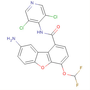 N-(3,5-二氯吡啶-4-基)-4-二氟甲氧基-8-氨基二苯并[b,d]呋喃-1-羧酰胺结构式_685875-03-0结构式