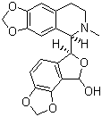 (6R,8S)-6,8-二氢-6-[(5S)-5,6,7,8-四氢-6-甲基-1,3-二氧杂环戊并[4,5-g]异喹啉-5-基]呋喃并[3,4-e]-1,3-苯并二氧杂环戊烯-8-醇结构式_6883-44-9结构式