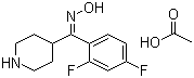 (1Z)-(2,4-二氟苯基)-4-哌啶基甲酮肟醋酸盐结构式_691007-06-4结构式