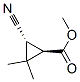 反式-(9ci)-3-氰基-2,2-二甲基-环丙烷羧酸甲酯结构式_69193-34-6结构式