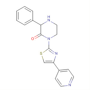 3-苯基-1-(4-吡啶-4-基-噻唑-2-基)-哌嗪-2-酮结构式_692886-08-1结构式