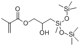 2-Propenoic acid, 2-methyl-, 2-hydroxy-3-[3-[1,3,3,3-tetramethyl-1-[(trimethylsilyl)oxy]disiloxanyl]prop oxy]propyl ester Structure,69861-02-5Structure