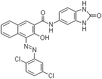 2-Naphthalenecarboxamide, 4-[(2,5-dichlorophenyl)azo]-n-(2,3-dihydro-2-oxo-1h-benzimidazol-5-yl)-3-hydroxy- Structure,6992-11-6Structure