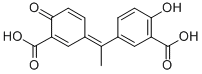 5-[1-(3-羧基-4-氧-2,5-环己二烯-1-烯)乙基]-2-羟基苯甲酸结构式_69989-75-9结构式