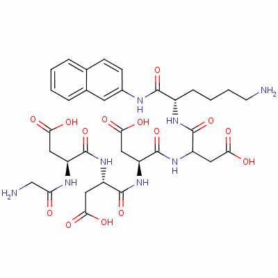 H-甘酰氨-天冬酰氨-天冬酰氨-天冬酰氨-天冬酰氨-赖酰氨-β-萘胺结构式_70023-02-8结构式