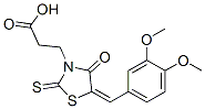 3-[5-(3,4-Dimethoxy-benzylidene)-4-oxo-2-thioxo-thiazolidin-3-yl]-propionic acid Structure,7025-25-4Structure