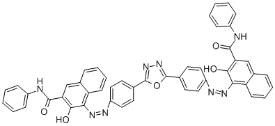 4,4-1,3,4-Oxadiazole-2,5-diylbis(4,1-phenyleneazo)bis3-hydroxy-n-phenyl)-2-naphthalenecarboxamide Structure,70621-09-9Structure