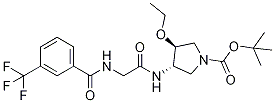 (3S,4s)-tert-butyl3-ethoxy-4-(2-(3-(trifluoromethyl)benzamido)acetamido)pyrrolidine-1-carboxylate Structure,708273-41-0Structure