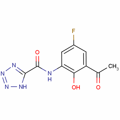 N-(3-acetyl-5-fluoro-2-hydroxyphenyl)-1h-tetrazole-5-carboxamide Structure,70977-46-7Structure