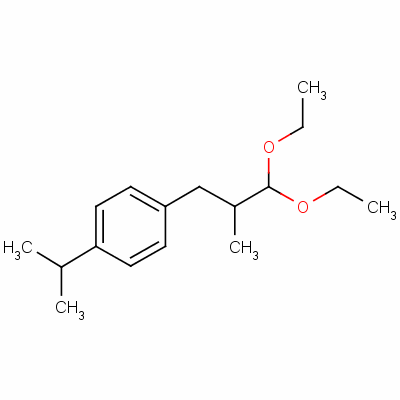 Benzene, 1-(3,3-diethoxy-2-methylpropyl)-4-(1-methylethyl)- Structure,7149-24-8Structure