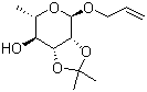 烯丙基 2,3-O-异亚丙基-ALPHA-L-吡喃鼠李糖苷结构式_71695-57-3结构式