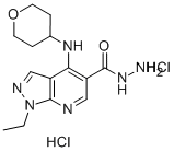 1-Ethyl-4-[(tetrahydro-2H-pyran-4-yl)amino]-1H-Pyrazolo[3,4-b]pyridine-5-carboxylic acid hydrazide hydrochloride Structure,720705-43-1Structure