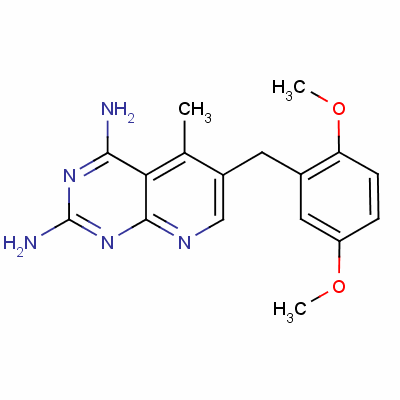 6-(2,5-Dimethoxybenzyl)-5-methylpyrido[2,3-d]pyrimidine-2,4-diamine Structure,72732-56-0Structure